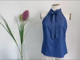 Cómo hacer una blusa con nudo en el cuello de manera sencilla